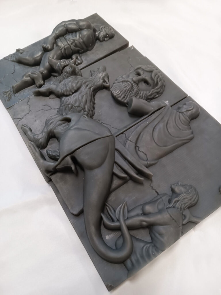 calco bassorilievo realizzato con stampa 3D tecnologia SLA