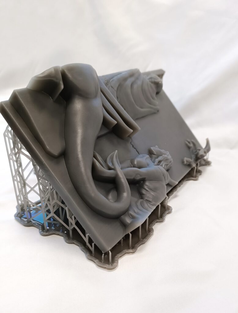 calco bassorilievo realizzato con stampa 3D tecnologia SLA